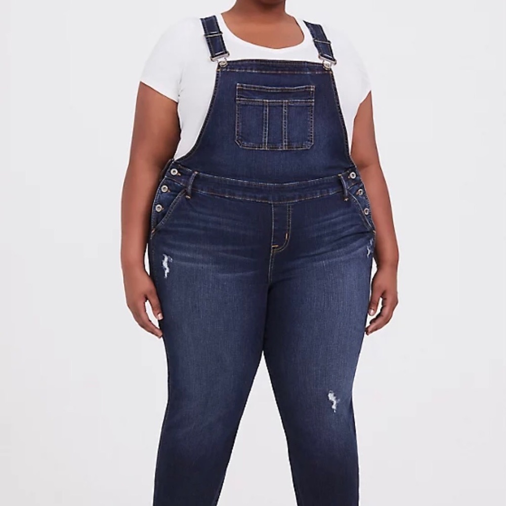 Torrid  Denim Cropped Overalls